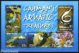 Cayman Islands 2006 Aquatic Treasures 5v M/s, Mint NH - Iles Caïmans