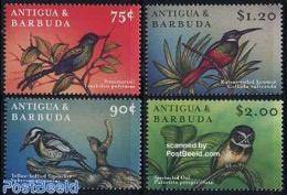 Antigua & Barbuda 2000 Birds 4v, Stamp Show, Mint NH, Nature - Birds - Owls - Antigua And Barbuda (1981-...)