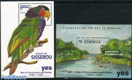 Dominica 1991 Environment Protection 2 S/s, Mint NH - Dominicaanse Republiek