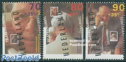 Netherlands 1994 Summer, Senior People 3v From Booklet, Mint NH, Science - Telephones - Neufs