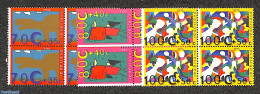 Netherlands 1995 Child Welfare 3v Blocks Of 4 [+], Mint NH, Nature - Unused Stamps