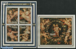 Aitutaki 1987 Christmas, Rubens 2 S/s, Mint NH, Religion - Christmas - Art - Paintings - Rubens - Kerstmis