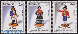 Monaco 1991 Christmas 3v, Mint NH, Religion - Various - Christmas - Costumes - Art - Fashion - Ungebraucht