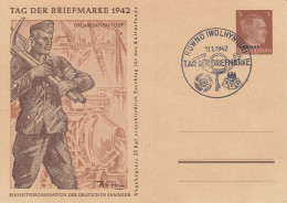 Dt. Besetzung, Ukraine,  Mi.Nr. P 4b/04 Tag D. Briefmarke 1942 Organisation Todt - Bezetting 1938-45