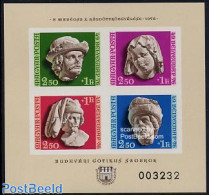 Hungary 1976 Stamp Day S/s Imperforated, Mint NH, Stamp Day - Art - Sculpture - Ongebruikt