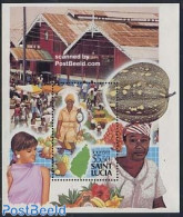 Saint Lucia 1988 Tourism S/s, Mint NH, Nature - Various - Fruit - Street Life - Tourism - Frutta