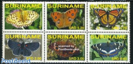 Suriname, Republic 2007 Butterflies 6v [++], Mint NH, Nature - Butterflies - Suriname