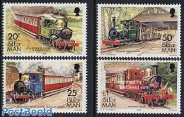 Isle Of Man 1988 Definitives, Railways 4v, Mint NH, Transport - Railways - Trains
