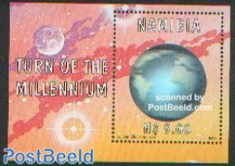 Namibia 1999 Millennium, Hologram S/s, Mint NH, Various - Holograms - Maps - Hologrammes