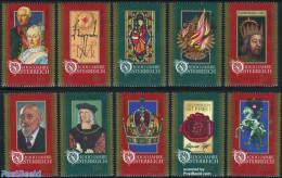 Austria 1996 Millennium 10v From S/s, Mint NH, History - Nature - History - Kings & Queens (Royalty) - Horses - Art - .. - Unused Stamps