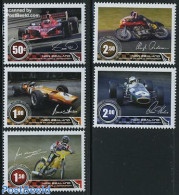 New Zealand 2009 Champions Of World Motorsport 5v, Mint NH, Sport - Transport - Autosports - Automobiles - Motorcycles - Unused Stamps