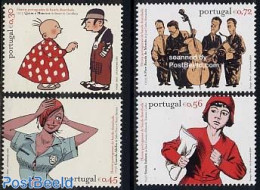 Portugal 2004 Comics 4v, Mint NH, Performance Art - Music - Art - Comics (except Disney) - Unused Stamps