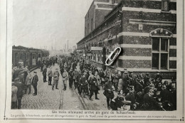 GUERRE / OORLOG 1914 / SCHAERBEEK / UN TRAIN ALLEMAND ARRIVE EN GARE DE SCHAERBEEK - Sin Clasificación