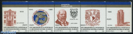 Mexico 1985 University 5v [::::], Mint NH, History - Science - Coat Of Arms - Education - Mexico