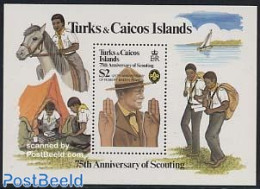 Turks And Caicos Islands 1982 75 Years Scouting S/s, Mint NH, Sport - Scouting - Sonstige & Ohne Zuordnung