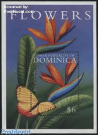 Dominica 2000 Flower & Butterfly S/s, Mint NH, Nature - Butterflies - Flowers & Plants - Dominican Republic