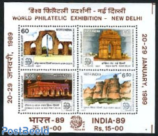 India 1987 India 89 S/s, Mint NH, Art - Castles & Fortifications - Ongebruikt