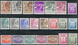 Indonesia 1954 Riau Overprints 22v, Mint NH - Indonesië