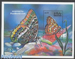 Maldives 2001 Moths S/s, Euphydryas Maturmas, Mint NH, Nature - Butterflies - Malediven (1965-...)