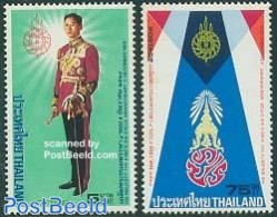 Thailand 1975 King Bhumibol Jubilee 2v, Mint NH, History - Kings & Queens (Royalty) - Familles Royales