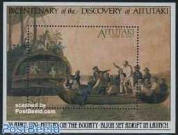 Aitutaki 1989 Discovery S/s, Mint NH, History - Transport - Explorers - Ships And Boats - Esploratori