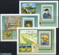 Guinea, Republic 2004 Van Gogh 3 S/s, Mint NH, Art - Bridges And Tunnels - Vincent Van Gogh - Ponti