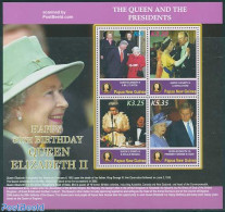 Papua New Guinea 2006 Queen Birthday 4v M/s (with US Presidents), Mint NH, History - American Presidents - Kings & Que.. - Familles Royales