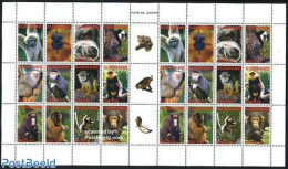 Suriname, Republic 2006 Monkeys 2x12v M/s, Mint NH, Nature - Animals (others & Mixed) - Monkeys - Suriname