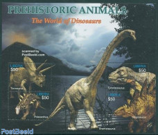 Liberia 2005 Preh. Animals 4v M/s, Torosaurus, Mint NH, Nature - Prehistoric Animals - Préhistoriques