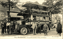 N81 - 75 - PARIS - Montmartre - Les Premiers Autobus à Paris, Rue Ordener - Arrondissement: 18