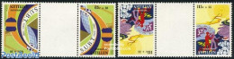 Netherlands Antilles 1990 Football, Drugs 2v, Gutter Pairs, Mint NH, Health - Sport - Health - Football - Andere & Zonder Classificatie