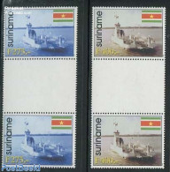 Suriname, Republic 1998 Ferry 2v, Gutter Pairs, Mint NH, Transport - Ships And Boats - Bateaux