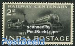 India 1953 Railways Centenary 1v, Mint NH, Transport - Railways - Unused Stamps