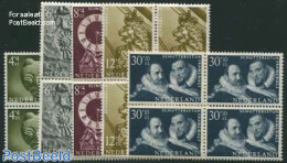 Netherlands 1962 Summer Welfare 5v, Blocks Of 4 [+], Mint NH, Art - Clocks - Museums - Paintings - Sculpture - Neufs