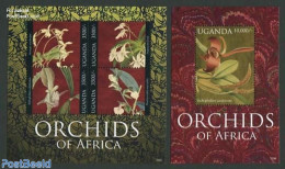 Uganda 2012 Orchids Of Africa 2 S/s, Mint NH, Nature - Flowers & Plants - Orchids - Autres & Non Classés