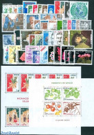 Monaco 1981 Yearset 1981, Complete, 48v + 2s/s, Mint NH, Various - Yearsets (by Country) - Neufs