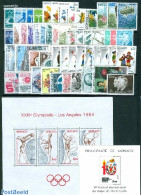 Monaco 1984 Yearset 1984, 52 + 2s/s, Without Block 26, Mint NH, Various - Yearsets (by Country) - Nuevos