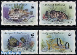 Antigua & Barbuda 1987 WWF, Fish 4v, Mint NH, Nature - Fish - World Wildlife Fund (WWF) - Vissen