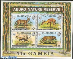 Gambia 1976 WWF, Abuko Park S/s, Mint NH, Nature - Animals (others & Mixed) - Cat Family - World Wildlife Fund (WWF) - Gambie (...-1964)