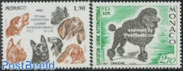 Monaco 1987 Dog Exposition 2v, Mint NH, Nature - Dogs - Neufs