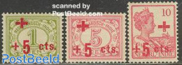 Netherlands Indies 1915 Red Cross 3v, Mint NH, Health - Transport - Red Cross - Ships And Boats - Red Cross