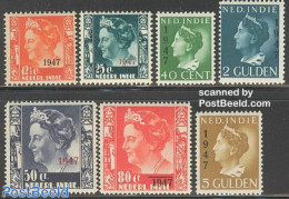 Netherlands Indies 1947 1947 Overprints 7v, Mint NH - Altri & Non Classificati