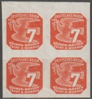 026/ Pof. NV 12, Orange, Border 4-block - Ongebruikt