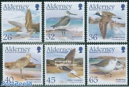 Alderney 2005 Migrating Birds 6v, Mint NH, Nature - Transport - Birds - Ships And Boats - Schiffe