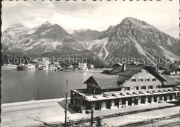 11631131 Arosa GR Bahnhof Mit Schiesshorn Und Furkahoerner Arosa GR - Sonstige & Ohne Zuordnung