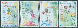 Netherlands Antilles 2005 Child Welfare 4v, Mint NH, Sport - Baseball - Football - Table Tennis - Tennis - Art - Child.. - Béisbol
