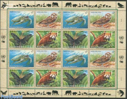 United Nations, Vienna 1998 Animals M/s, Mint NH, Nature - Animals (others & Mixed) - Bears - Birds - Butterflies - Ow.. - Other & Unclassified