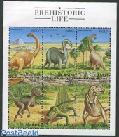 Uganda 1998 Preh. Animals 6v M/s, Mint NH, Nature - Prehistoric Animals - Vor- U. Frühgeschichte