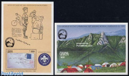 Ghana 1991 Lord Baden Powell 2 S/s, Mint NH, Sport - Scouting - Stamps On Stamps - Stamps On Stamps