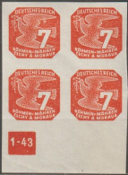 026a/ Pof. NV 12, Orange, Border 4-block - Ongebruikt